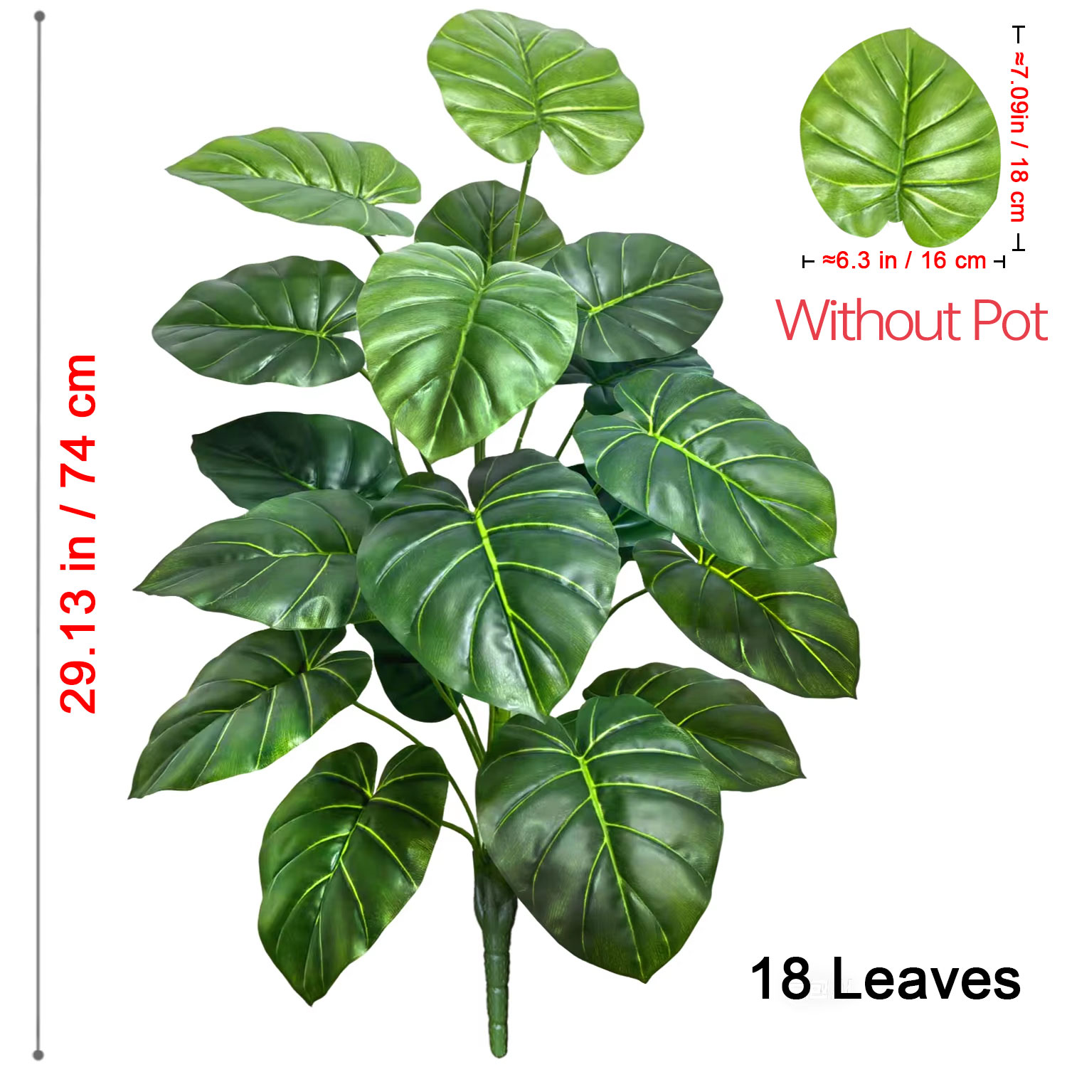 1 Pcs 60-105cm Lifelike Artifi - Monstera Adansonii ulasan dan harga