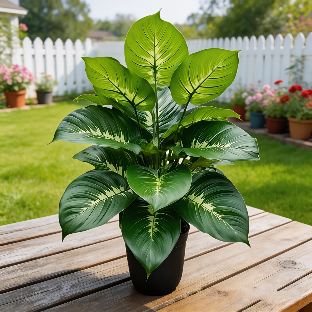 1PC 24Headed Artificial Plants - Monstera Adansonii ulasan dan harga